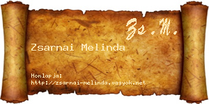 Zsarnai Melinda névjegykártya
